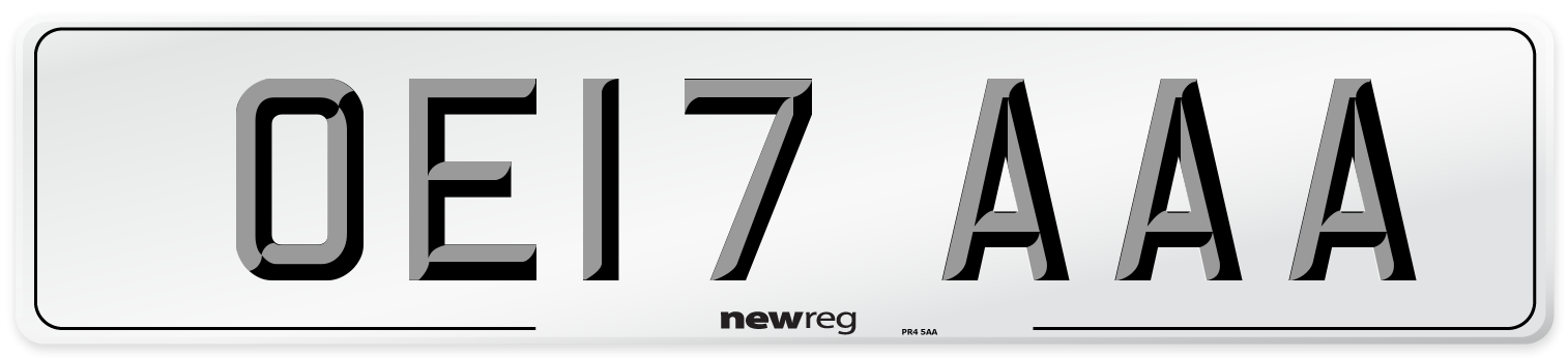 OE17 AAA Number Plate from New Reg